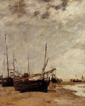 尤金 佈丹 Low Tide, Grounded Sailboats 尤金 佈丹 Low Tide, Grounded Sailboats